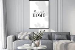 Plakat: Czarny napis słodki dom