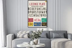 Plakat: 3d czcionki tablice rejestracyjne i tablice rejestracyjne zestaw