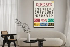 Plakat: 3d czcionki tablice rejestracyjne i tablice rejestracyjne zestaw