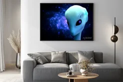 Plakat: 3d render obcej, pozaziemskiej visitor