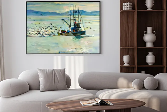 Plakat: Łódź rybacka