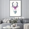 Plakat: Deers christmas illustration of watercolor. greeting card.
