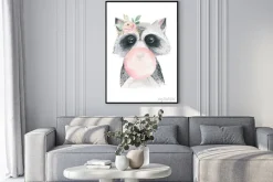 Plakat: Dziecięca ilustracja z zabawnym szopem