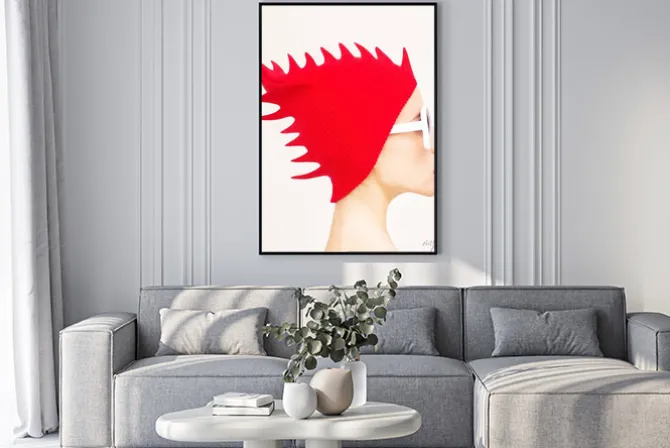 Plakat: Dziewczyna muzyka elektro