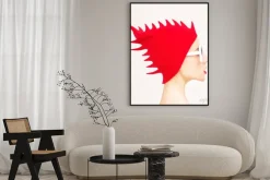 Plakat: Dziewczyna muzyka elektro