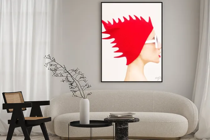 Plakat: Dziewczyna muzyka elektro