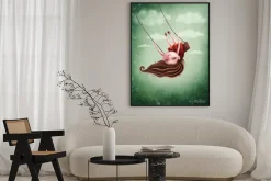 Plakat: Dziewczynka na huśtawce dla dzieci