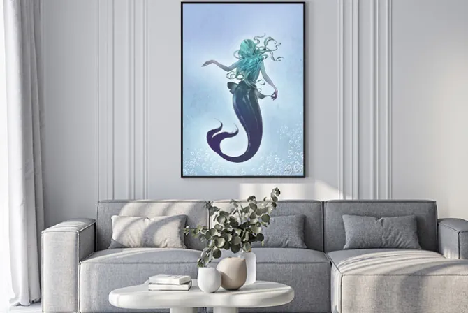 Plakat: Fantasy original raster illustration of a cute and beautiful