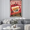Plakat: Filiżanka z kawą w stylu plakatu retro