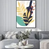 Plakat: Flat modern floral foliage illustration on the white isolated