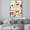 Plakat: Forest animals
