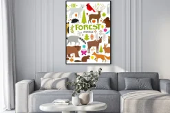 Plakat: Forest animals