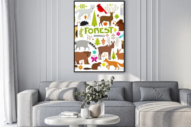 Plakat: Forest animals