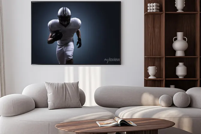 Plakat: Futbol amerykański bieganie