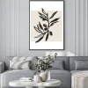 Plakat: Gałązka oliwna w stylu minimalistycznym