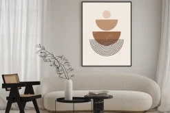 Plakat: Geometryczna kompozycja minimalizm