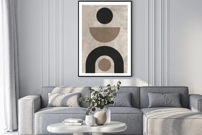 Plakat: Geometryczne kształty nowoczesny wzór