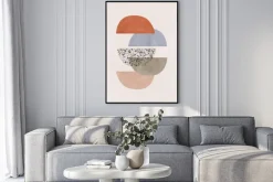 Plakat: Geometryczne kształty w minimalistycznej koncepcji