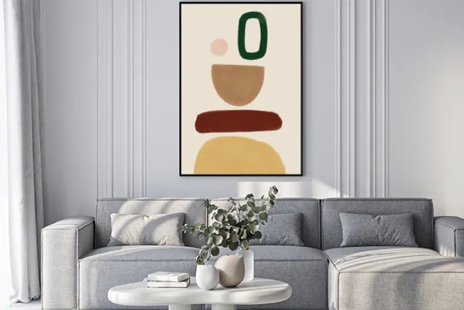 Plakat: Geometryczny wzór w stylu nordyckim