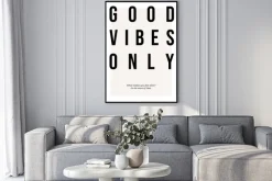 Plakat: Good vibes only typografia