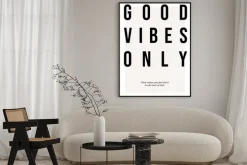 Plakat: Good vibes only typografia