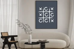 Plakat: Gra w kółko i krzyżyk nowoczesna ilustracja