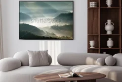 Plakat: Górska dolina