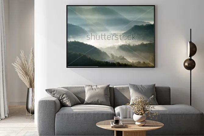 Plakat: Górska dolina