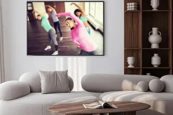 Plakat: Grupa szczęśliwych kobiet pracujących w siłowni