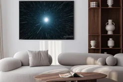 Plakat: Gwiazdy, światła ruchu w kosmosie