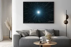 Plakat: Gwiazdy, światła ruchu w kosmosie