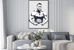 Plakat: Hand drawn muscular man - bodybuilder