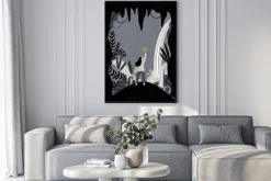 Plakat: Hidden world, night scene illustration