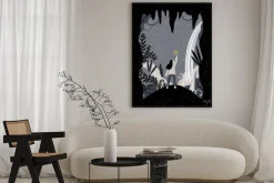 Plakat: Hidden world, night scene illustration