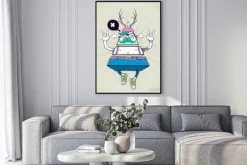 Plakat: Hipster dziwaczne postaci trójkąta