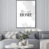 Plakat: Home sweet home minimalistyczna typografia