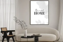 Plakat: Home sweet home minimalistyczna typografia