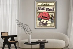 Plakat: Hot rod custom car poster