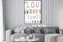 Plakat: I love my family house cytat