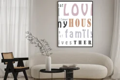 Plakat: I love my family house cytat