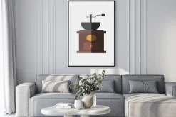 Plakat: Ikona kawy projektowania