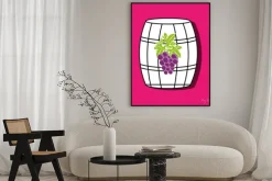 Plakat: Ikona wino wzór