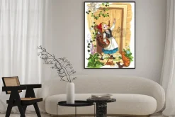 Plakat: Illustration for the brothers grimm fairy tale little red riding