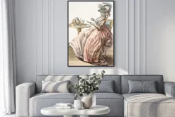 Plakat: Ilustracja / elégante prenant son petit déjeuner