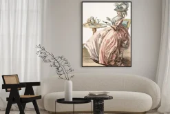 Plakat: Ilustracja / elégante prenant son petit déjeuner