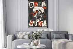 Plakat: Ilustracja czaszka z napisem