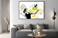 Plakat: Ilustracja do siatkówki gracza gry