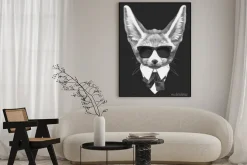 Plakat: Ilustracja lisa fenka w garniturze