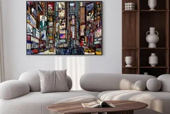 Plakat: Ilustracja ulicy w nowym jorku - razy kwadrat - ilustracji wektorowych