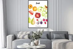 Plakat: Ilustracja wektora z akwareli żywności.